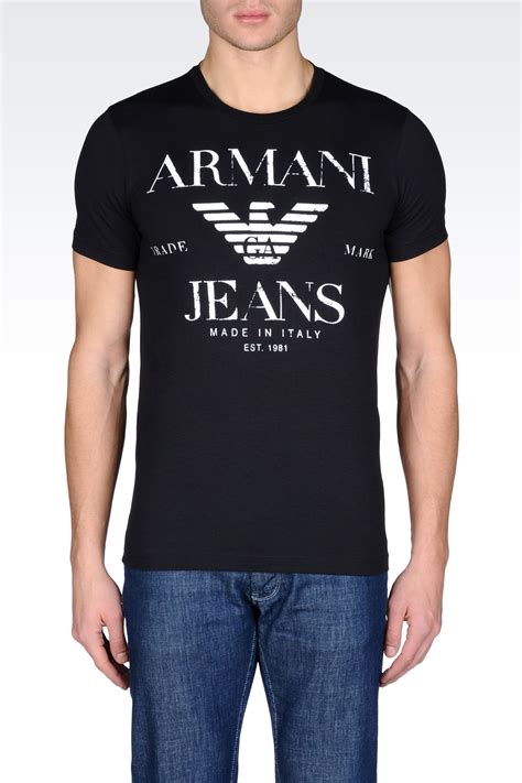 armani jeans t shirt black.